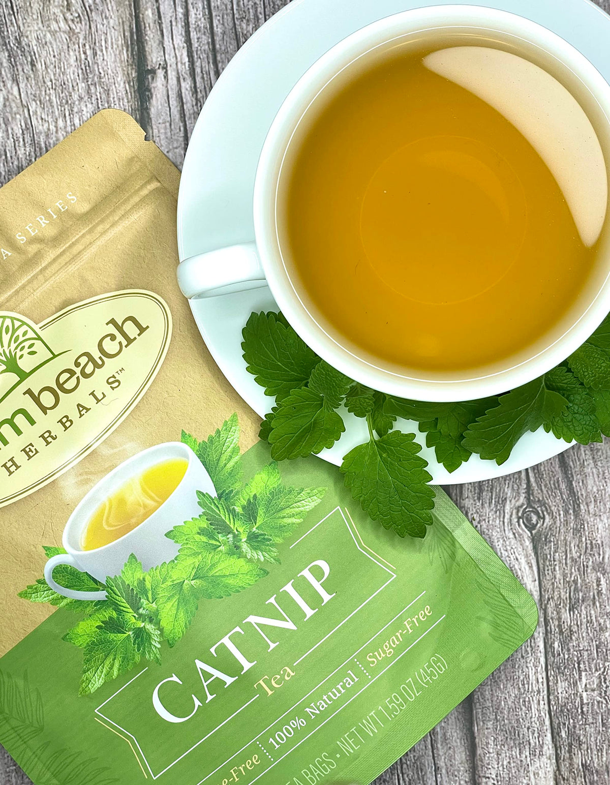 Catnip Tea - Pure Herbal Tea Series by Palm Beach Herbal Tea Company (30 Tea Bags) 100% Natural