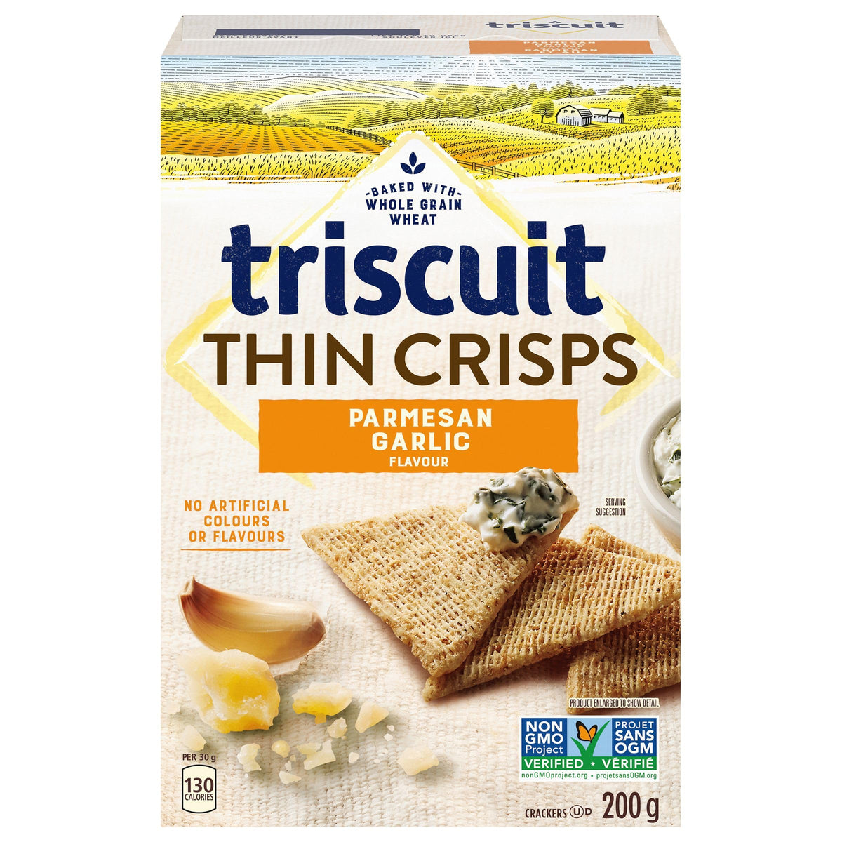 Triscuit Thin Crisps, Parmesan Garlic, 200g/7.1oz (Imported from Canada)