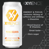 Xyience Mango Guava Energy Drink, 16 fl oz can (Pack of 12)