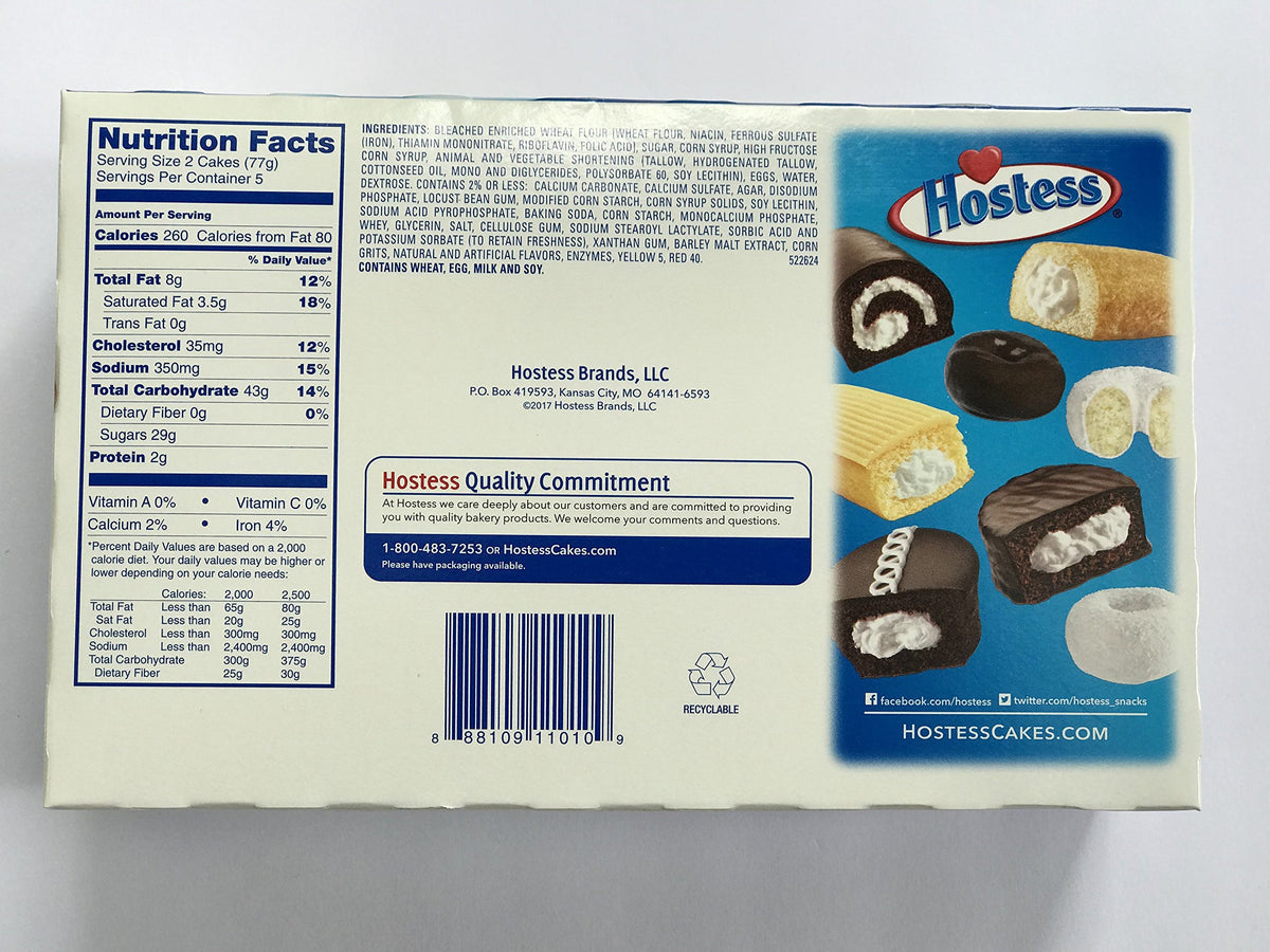 Hotess Twinkies Net WT. 13.58 OZ (385g) 10 Individual wrapped Cakes