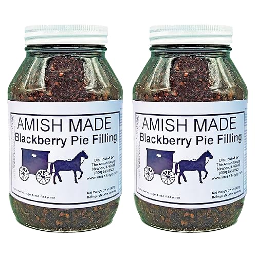Amish Pie Filling - TWO 32 Oz Jars (Blackberry)