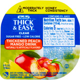Hormel Healthlabs Thick and Easy Thickened Honey Consistency Clear Peach Mango Drink, 4 Ounce - 24 per case.
