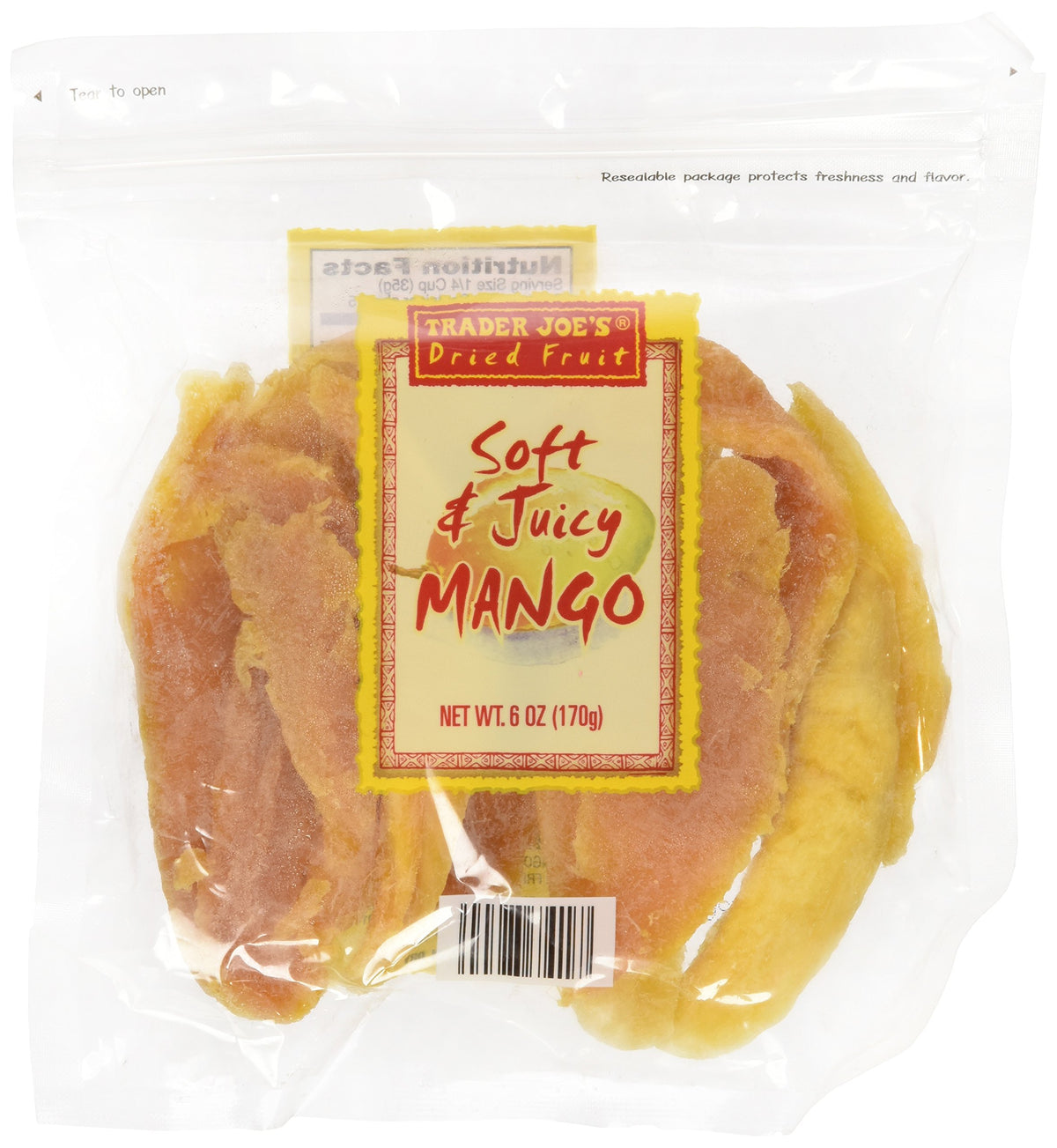Trader Joe's Dried Fruit Soft and Juicy Mango (Pack of 3)