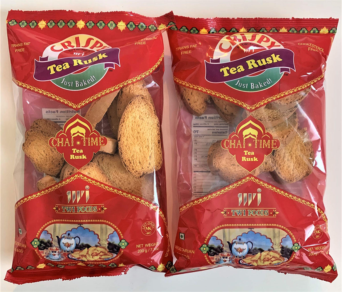 Crispy Tea Rusk - Chai Time 200g - Pack of 2. FREE 2-DAY DELIVERY