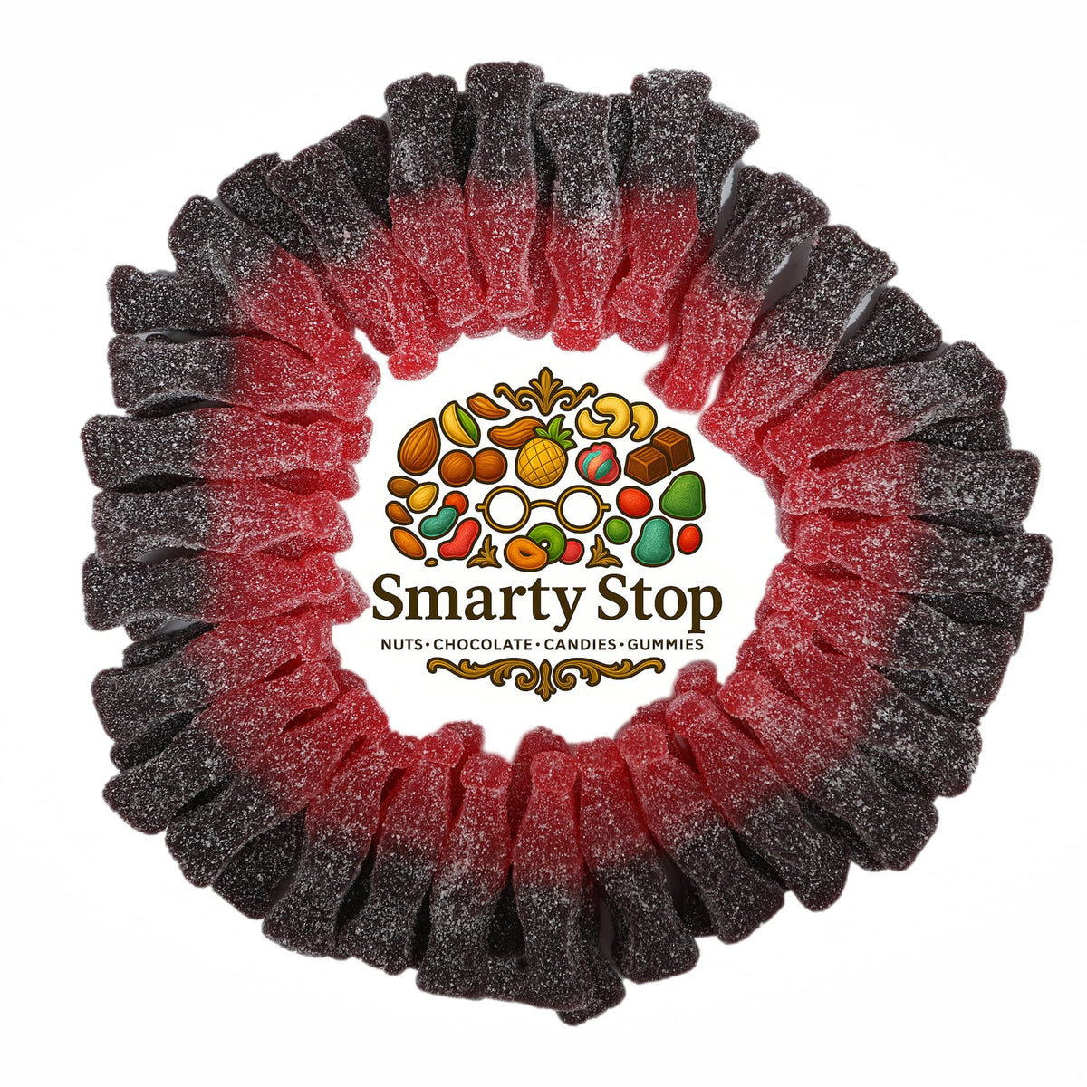 Smarty Stop Sour Cola Bottle Gummy Candy (1 Pound, Cherry)