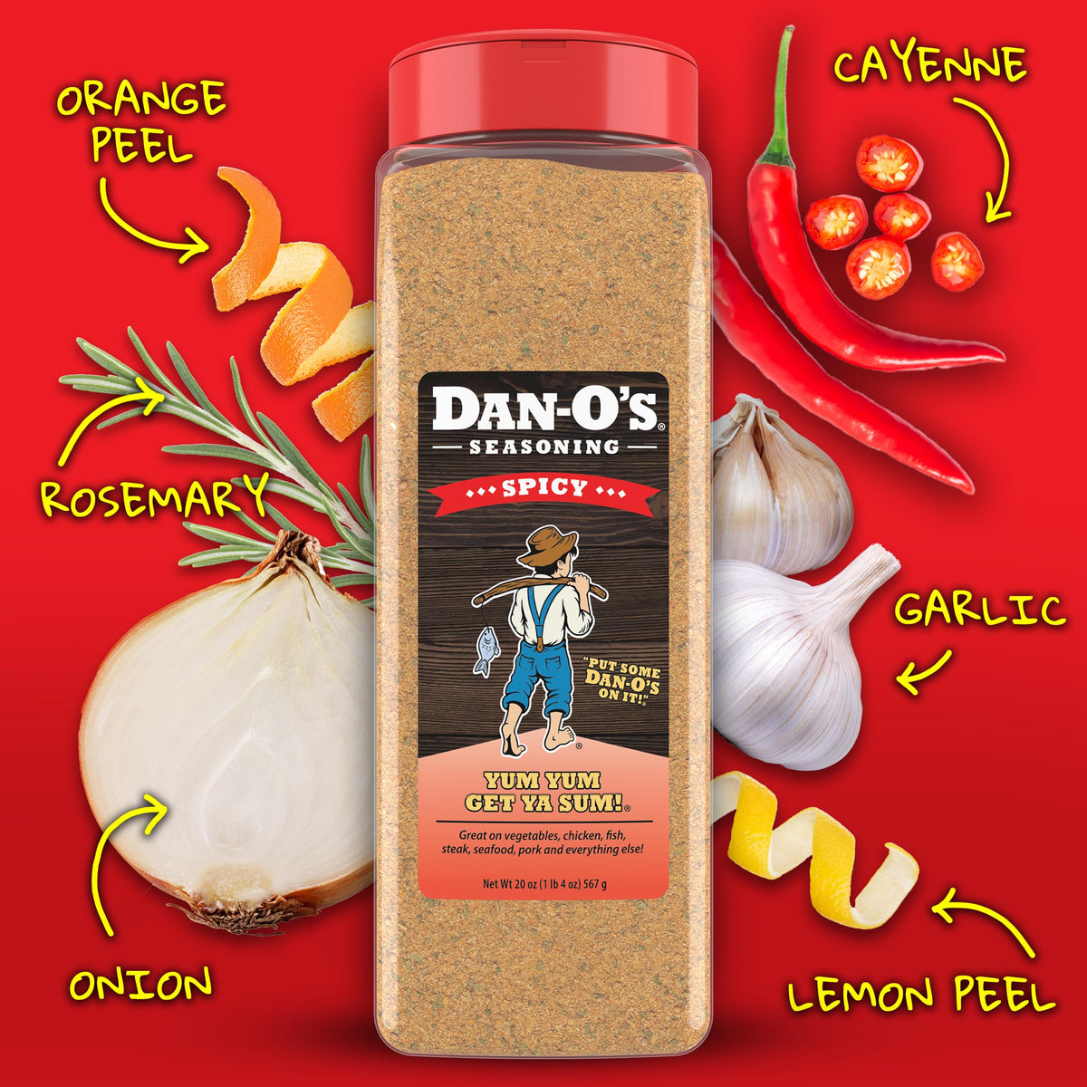 Dan-O's Seasoning Large 2 Bottle Combo | Spicy & Chipotle | 2 Pack (20 oz)