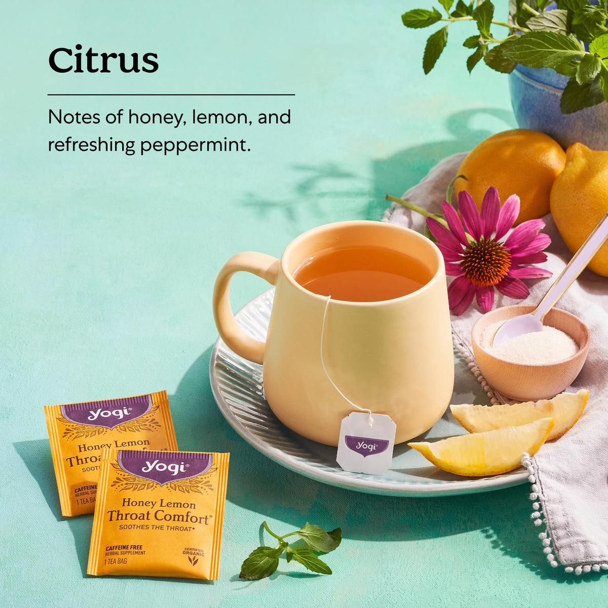 Yogi Tea Throat Comfort, Honey Lemon 16 ea