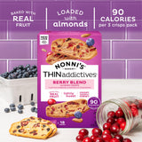Nonni's THINaddictives Almond Thin Cookies - 3 Boxes Berry Blend Almond Cookies - Almond Cookie Thins w/Cranberries Blueberries Goldenberries Raisins