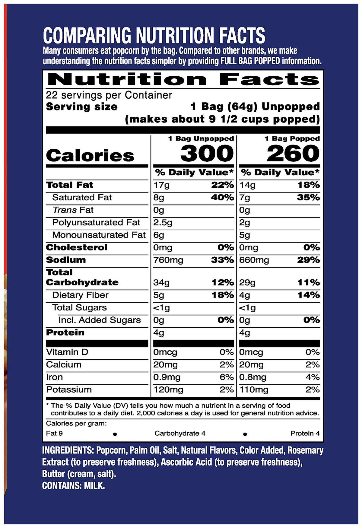 Pop Weaver Microwave Popcorn, Extra Butter, 22 Bags per Box…