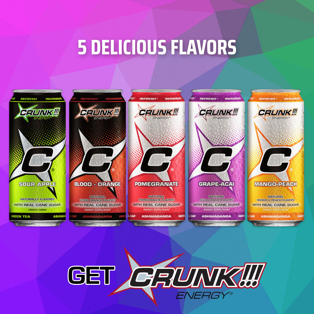 CRUNK!!! Energy Sour Apple 16oz 24pack