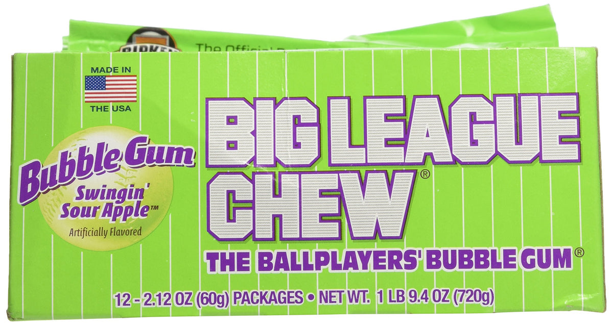 Big League Chew Sour Apple, 12 Count