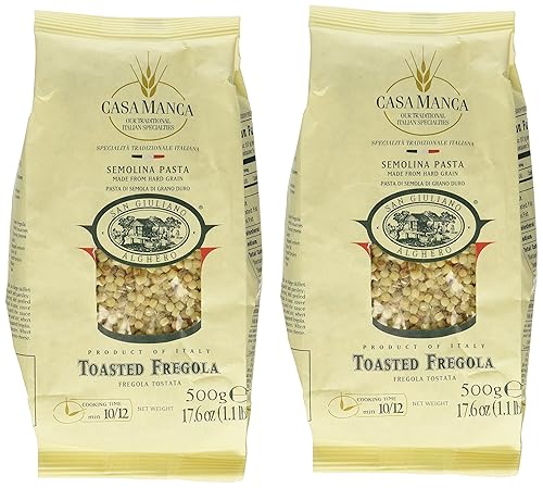 4 Set Casa Manca - Italian Toasted Fregola, (2)- 1.1 Pound Pkgs