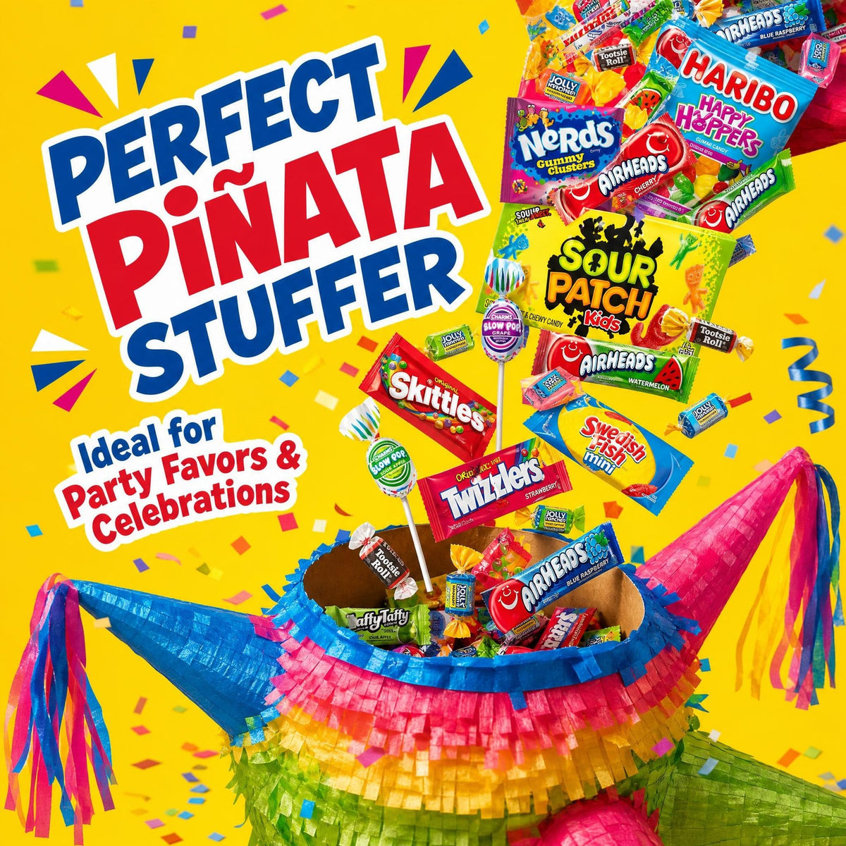 Bulk Candy Variety Pack - 20 lb - Bulk Individually Wrapped Candy- Candies - Trick Or Treat Candies - Piñata Filler Stuffers - Pinata CandyStuffers