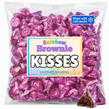 Hershey Kisses Rainbow Brownie Chocolate, Comes in a 1 LB Resealable pouch, Individually Wrapped Milk Chocolate with Brownie Flavored Creme
