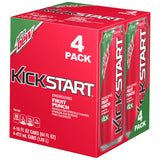 Mountain Dew Kickstart Sparkling Juice Beverage, Fruit Punch, 16 Ounce (Pack of 4)