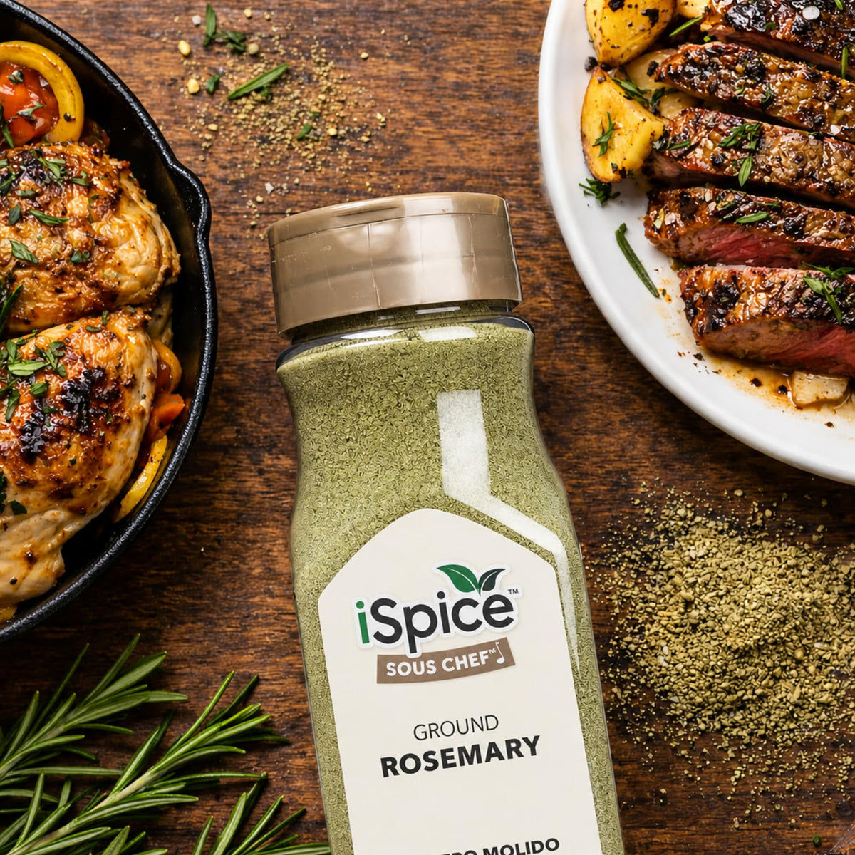 iSpice | Rosemary Ground | 4 OZ | Premium Herbs, Culinary boost | Kosher
