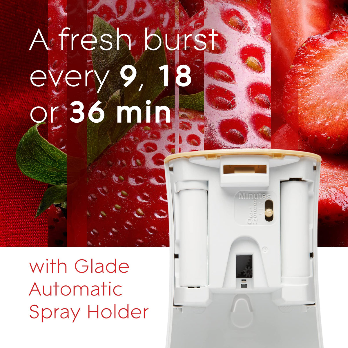 Glade Automatic Spray Air Freshener Refill, Berry Pop, 6.2 oz