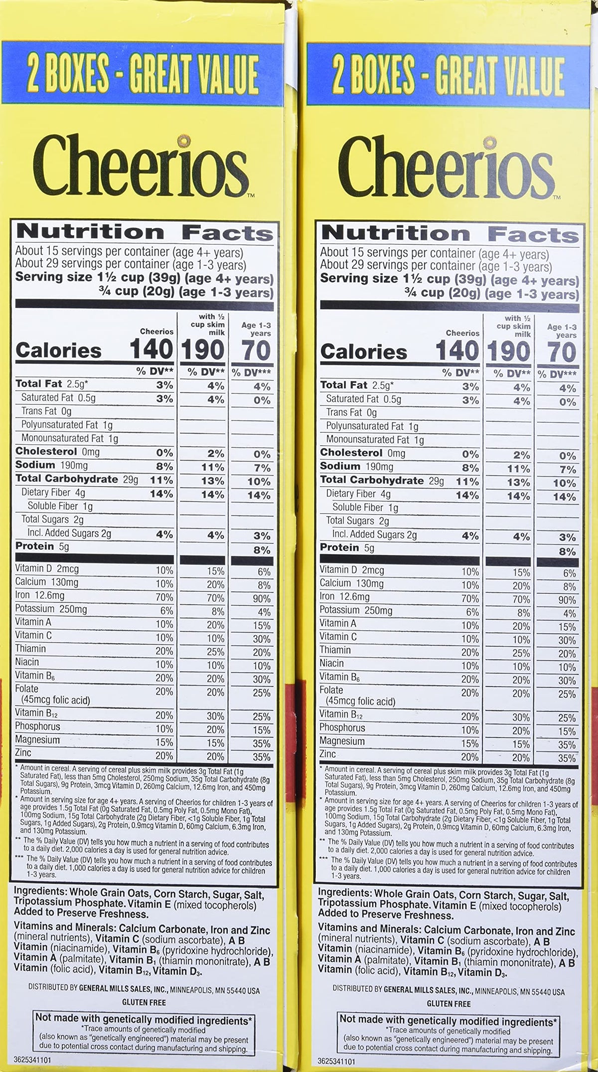 American Standart Cheerios Gluten-free Cerea No artificial flavors, 40.7 Ounce (Pack of 2)