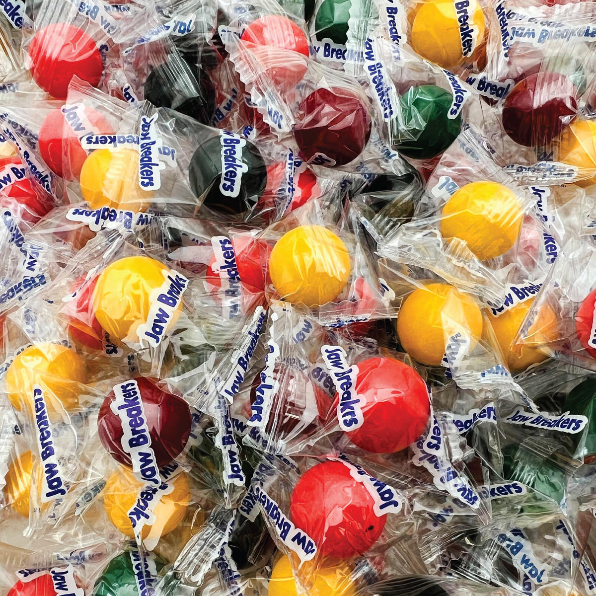 Jaw Breakers - 2 Pound Bulk Pack (About 170 Count) - Assorted Fruit Hard Candy - Individually Wrapped Candy - Lemon, Lime, Cherry, Orange, and Grape