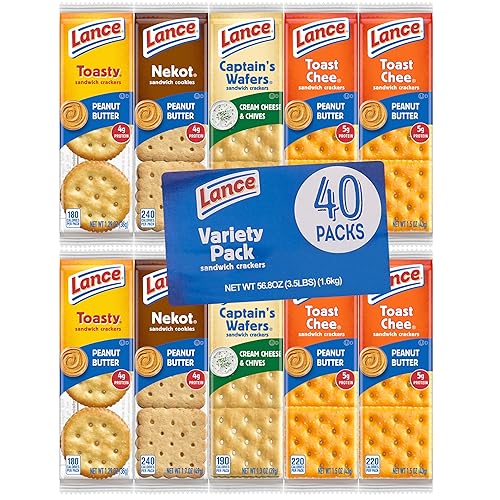 Lance Sandwich Cracker Variety Pack (40 Count) (Pack of 2)