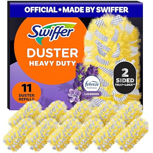 Swiffer Dusters Heavy Duty Multi-Surface Duster Refills for Cleaning, Lavender, 11 Count