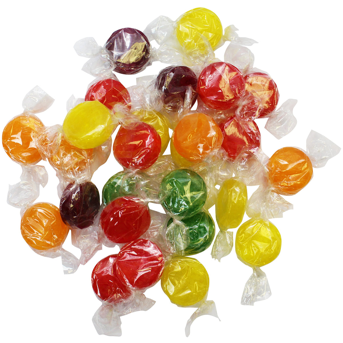 A Great Surprise Assorted Fruit Discs - 4 Pound Bag - Bulk Individually Wrapped Candy - Fruit Flavored Candies