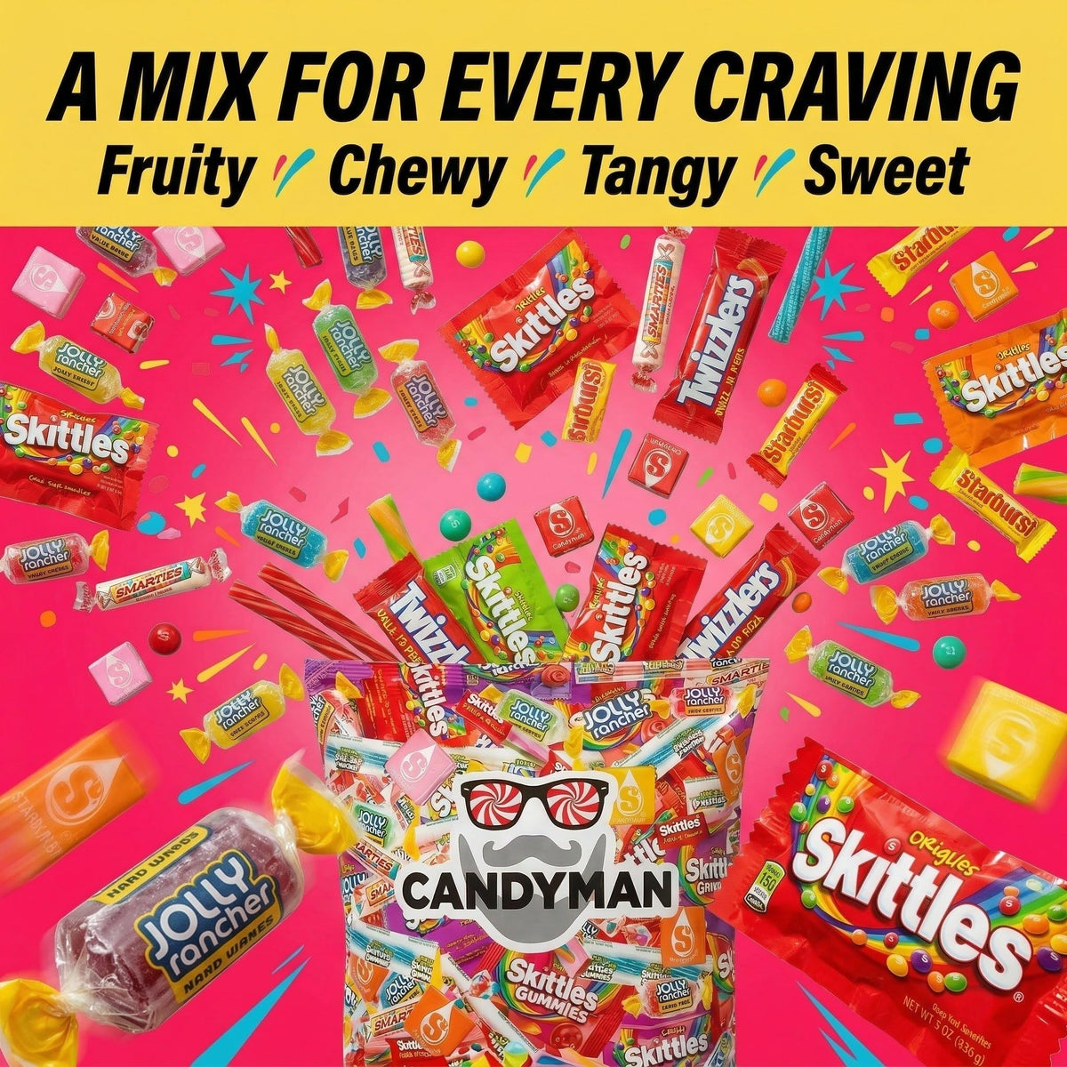 CANDYMAN Candy Variety Pack, Bulk Candy, Piñata Candy, 2 lb