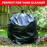 Tasker 95 Gallon Contractor Garbage Bags - 2 Mil Extra Heavy Duty Trash Bags - 96-100 Gallon Trash Can Liners, Industrial Trash Bags with Ties - 25