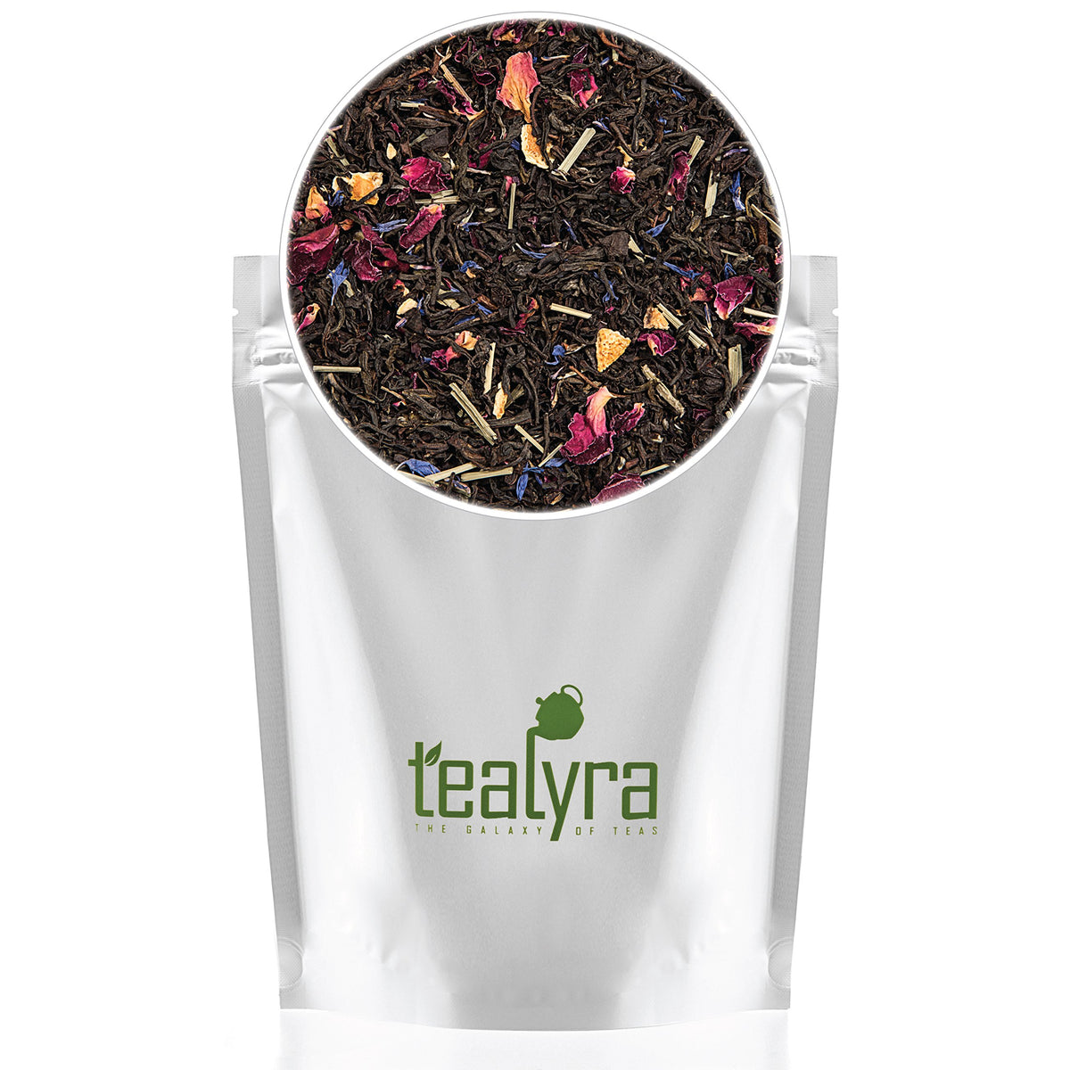 Tealyra - Milady Grey - Delightful Black Loose Leaf Tea - Rose Petals and Lemongrass with Orange - Medium Caffeine - Blend - All Natural - 220g
