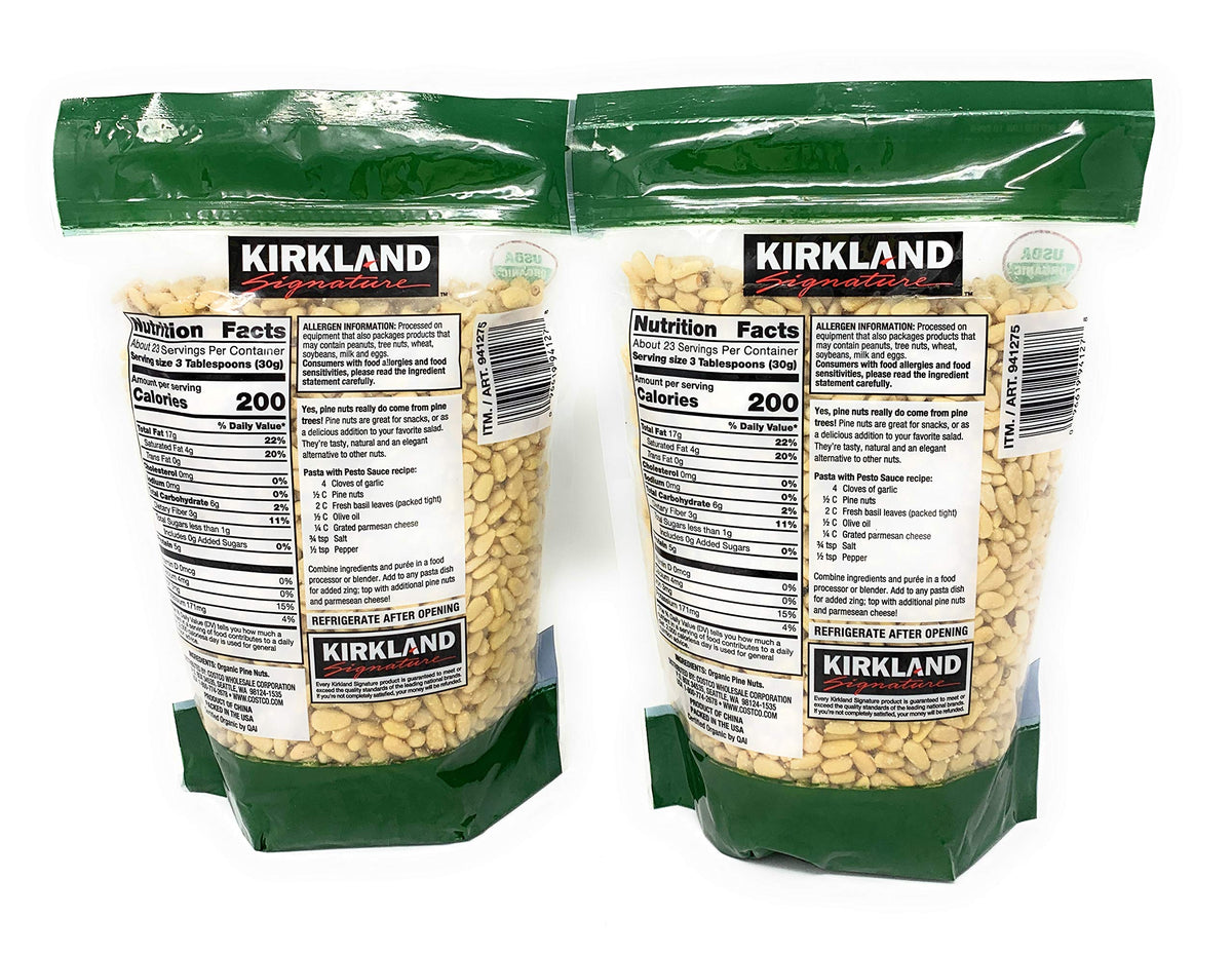 Kirkland Pine Nuts 1.5 lb in 2 Bags, 3LB total