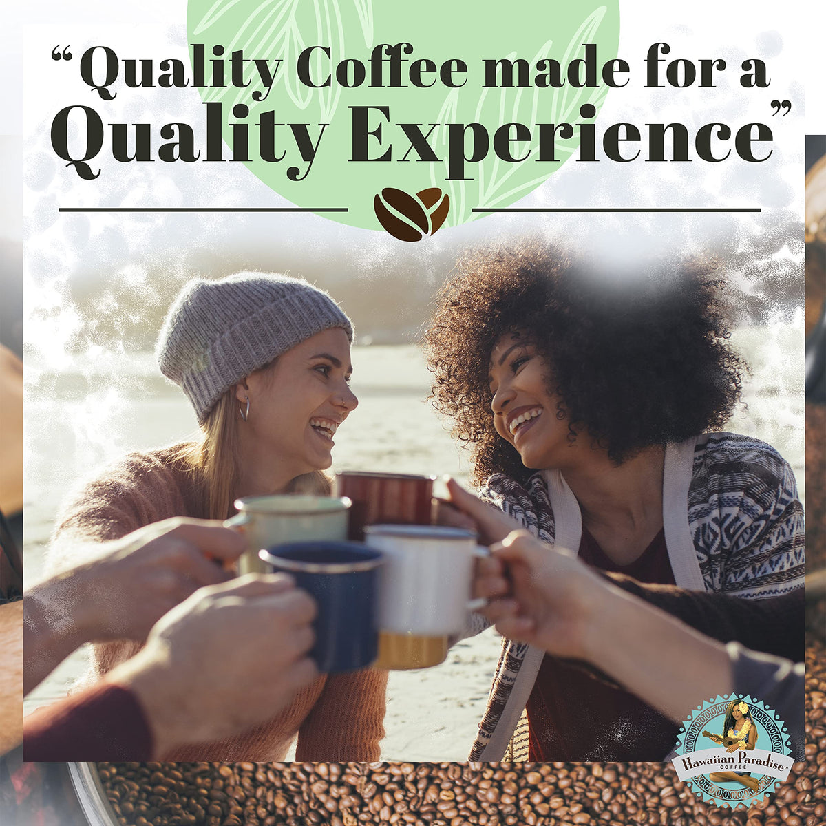 Hawaiian Paradise Coffee 10% Kona Roast Single Serve Cups 108 Count Loose Cups - Dark Roast - Compatible with Keurig K-Cup Brewers