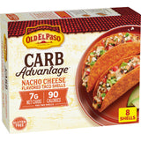 Old El Paso Carb Advantage Taco Shells, Nacho Flavored, 8 ct, 3.95 oz