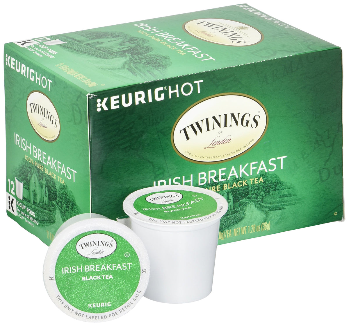 Twinings Irish Breakfast Tea Keurig K-Cups, 12 Count