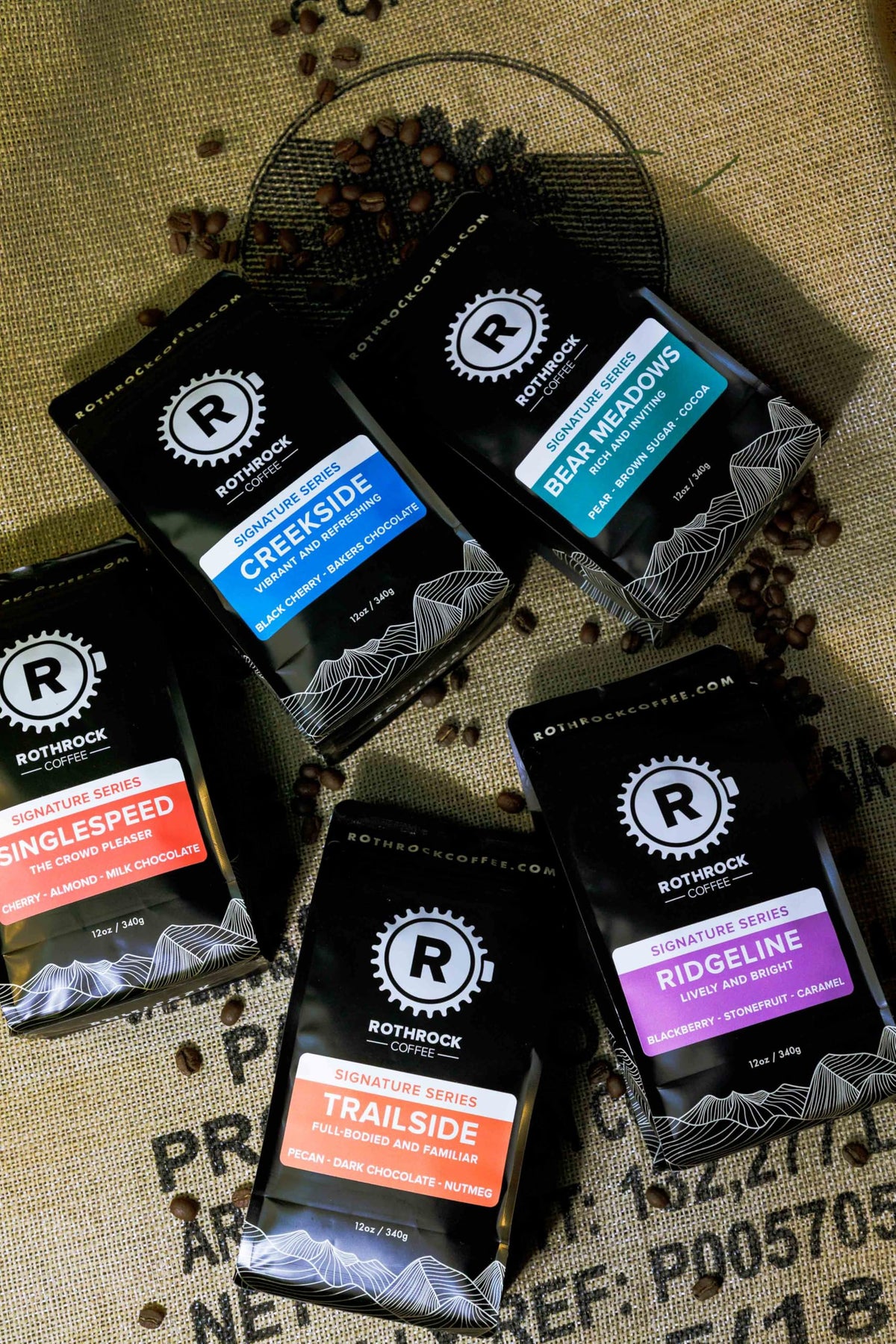 Rothrock Coffee - Ridgeline - Medium Roast - Whole Bean coffee - Colombian - blend coffee - 12oz Bag