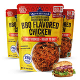 Old Hacienda BBQ Flavored Chicken | 100% Shredded Seasoned Chicken with Sauce | Fully Cooked & Ready to Eat | 26g Protein | No Preservatives or