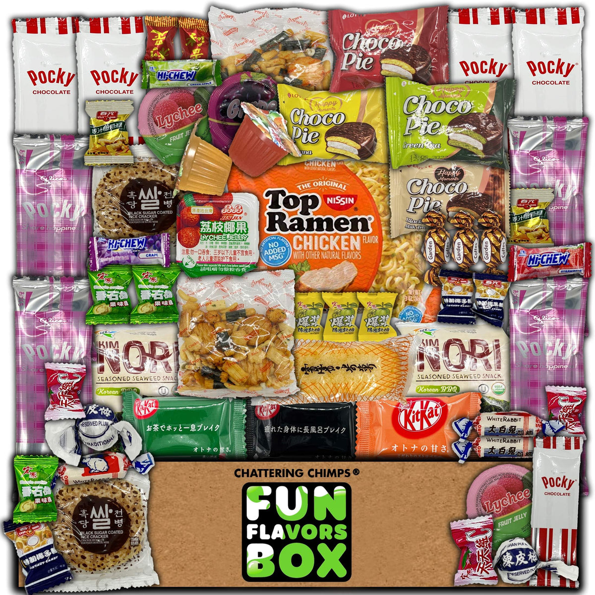 Asian Snacks and Candy Care Package 50 Count Variety Pack