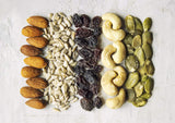 Organic Raw Seeds, Nuts and Raisins Mix, 1 Pound - Raw and Non-GMO Trail Mix Contains Walnuts, Almonds, Cashews, Hazelnuts, and Raisins. Vegan