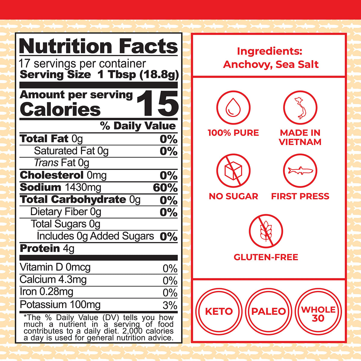 Red Boat Fish Sauce 40°N (Pack of 2-250 ML)