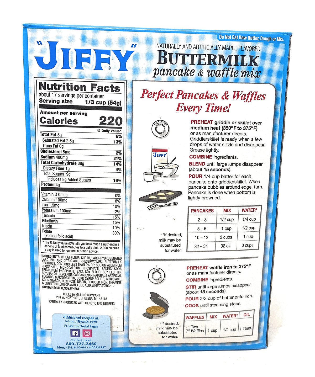 Jiffy Buttermilk Pancake & Waffle Mix 32oz - 1 box