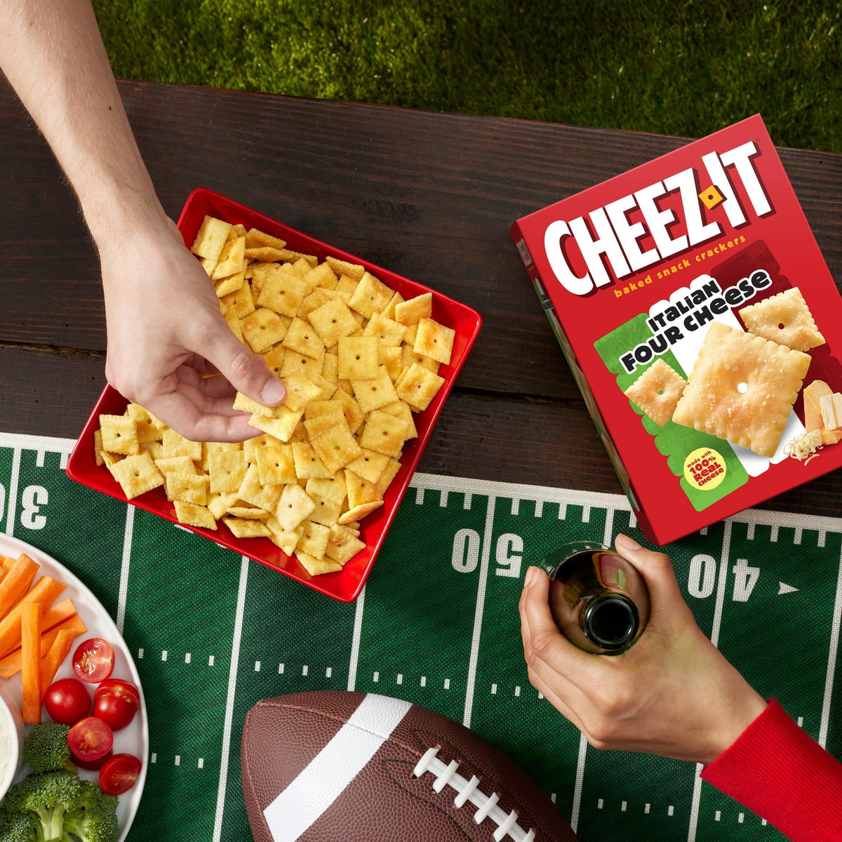 Sunshine, Cheez-It Baked Snack Crackers, Italian Four Cheese, 12.4oz Box (Pack of 4)