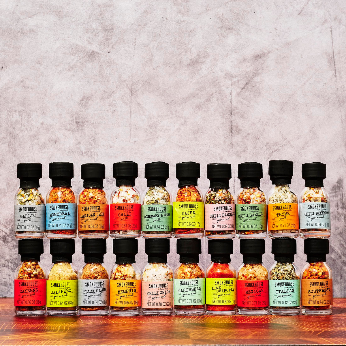 Smokehouse by Thoughtfully Holiday Ultimate Grilling Spice Seasoning Gift Set,Flavors Include Chili Garlic, Rosemary and Herb, Lime Chipotle and More