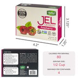 Bakol Jel Dessert - All Natural Vegan Dessert Mix - Kosher - Halal - No Artificial Sweeteners Flavors or Colors - Raspberry Flavor (PACK OF 12)