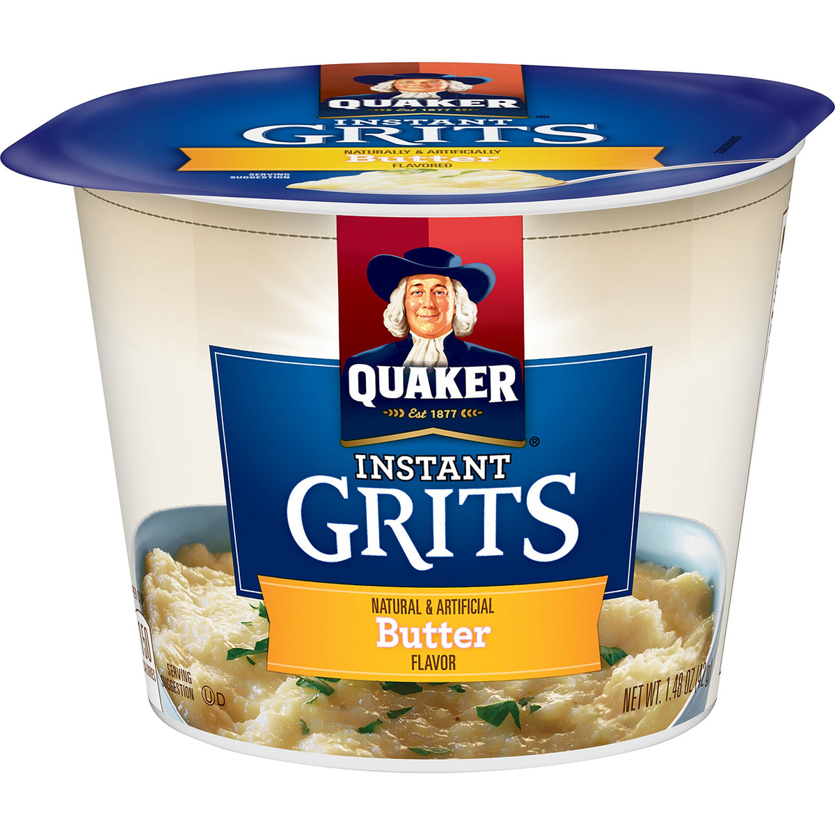 Quaker Instant Grits, Butter, 1.48 Ounce Cup