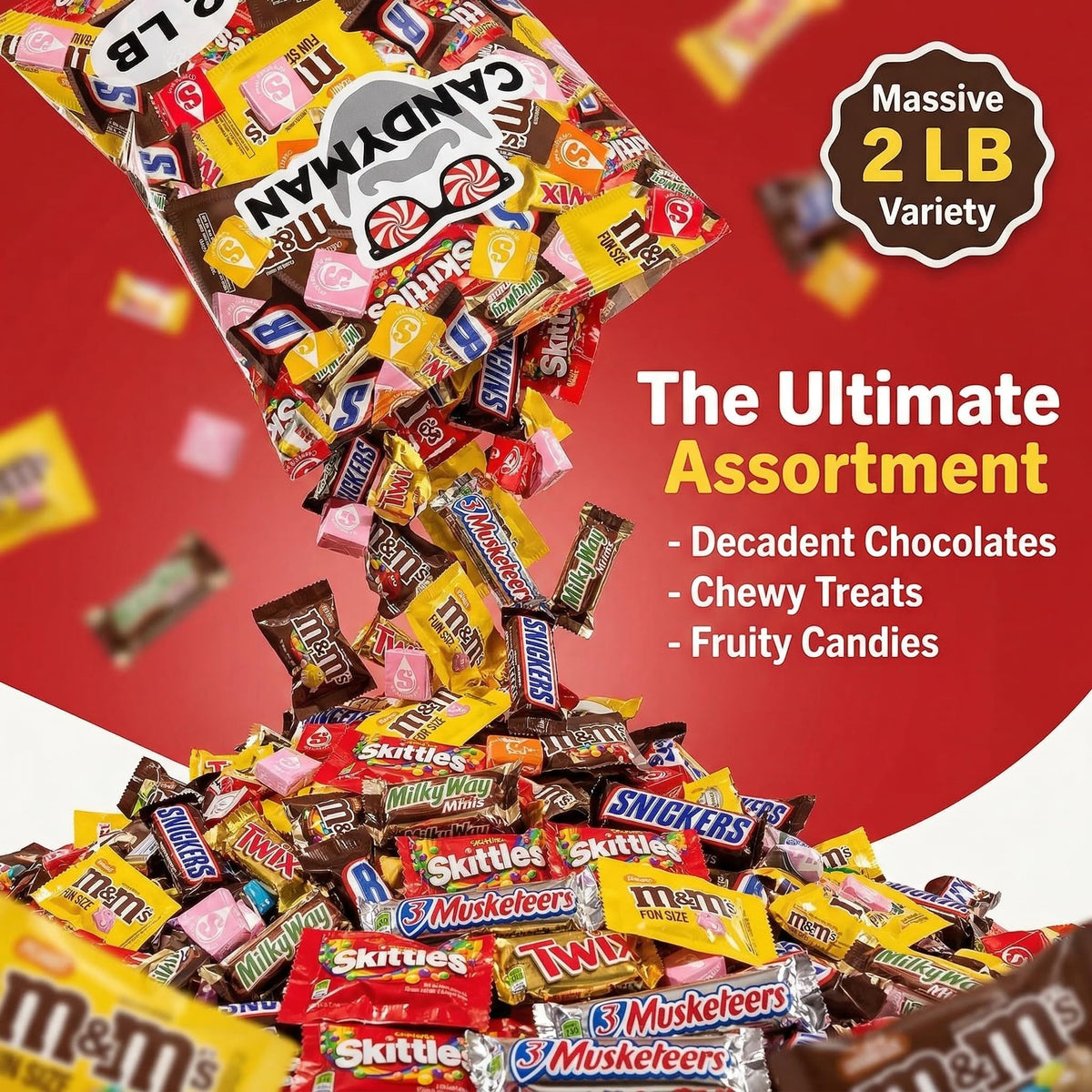 Candyman Candy Variety Pack Bulk Assortment, 2 lb Bag