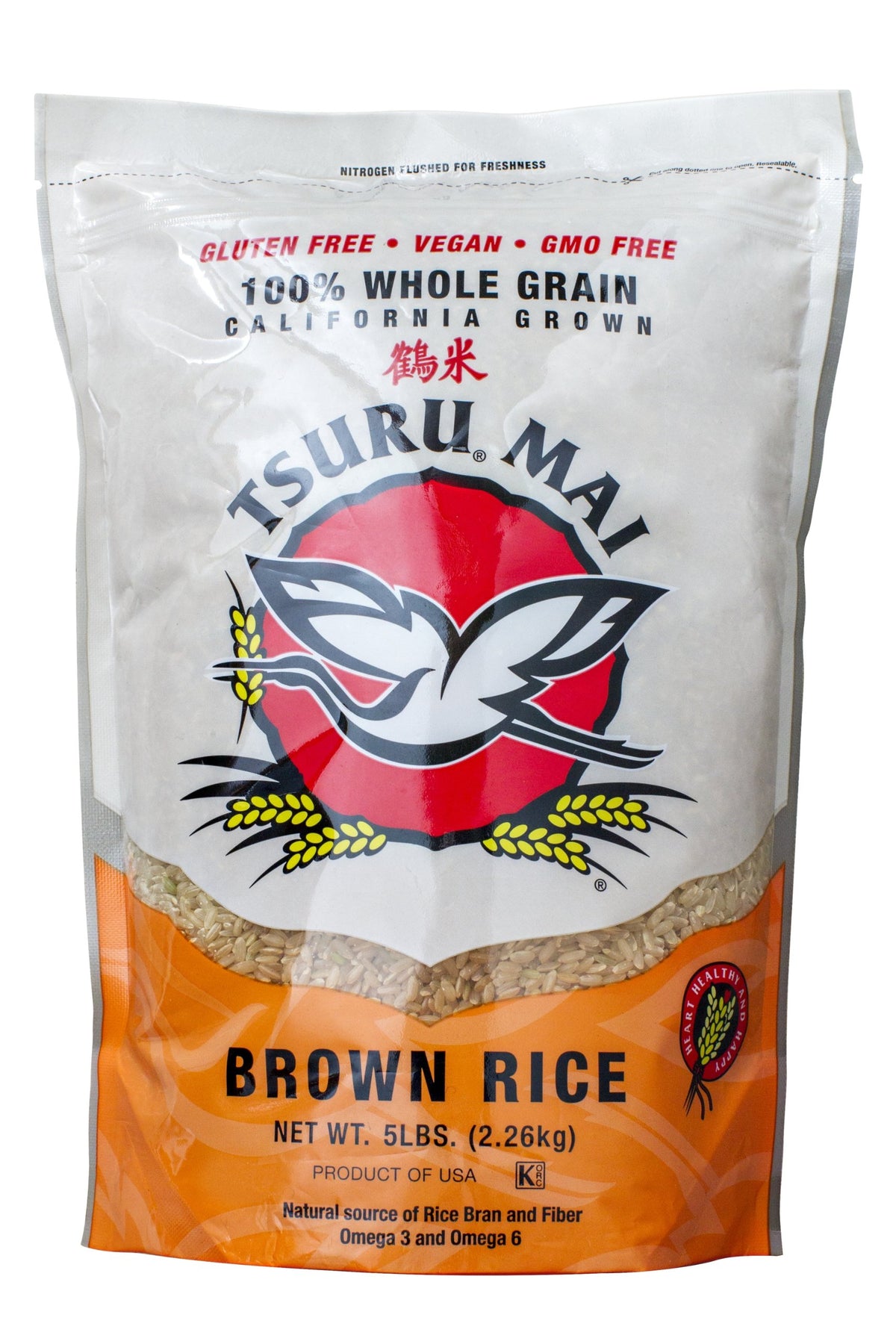 Tsuru Mai, California Brown Rice, 80 oz