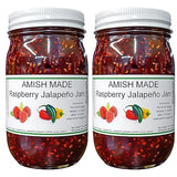 Amish Raspberry Jalapeno Jam - Two 18 Oz Jars