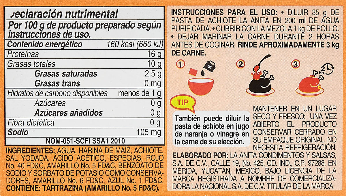 Annatto Condiment Paste - Adobo De Achiote