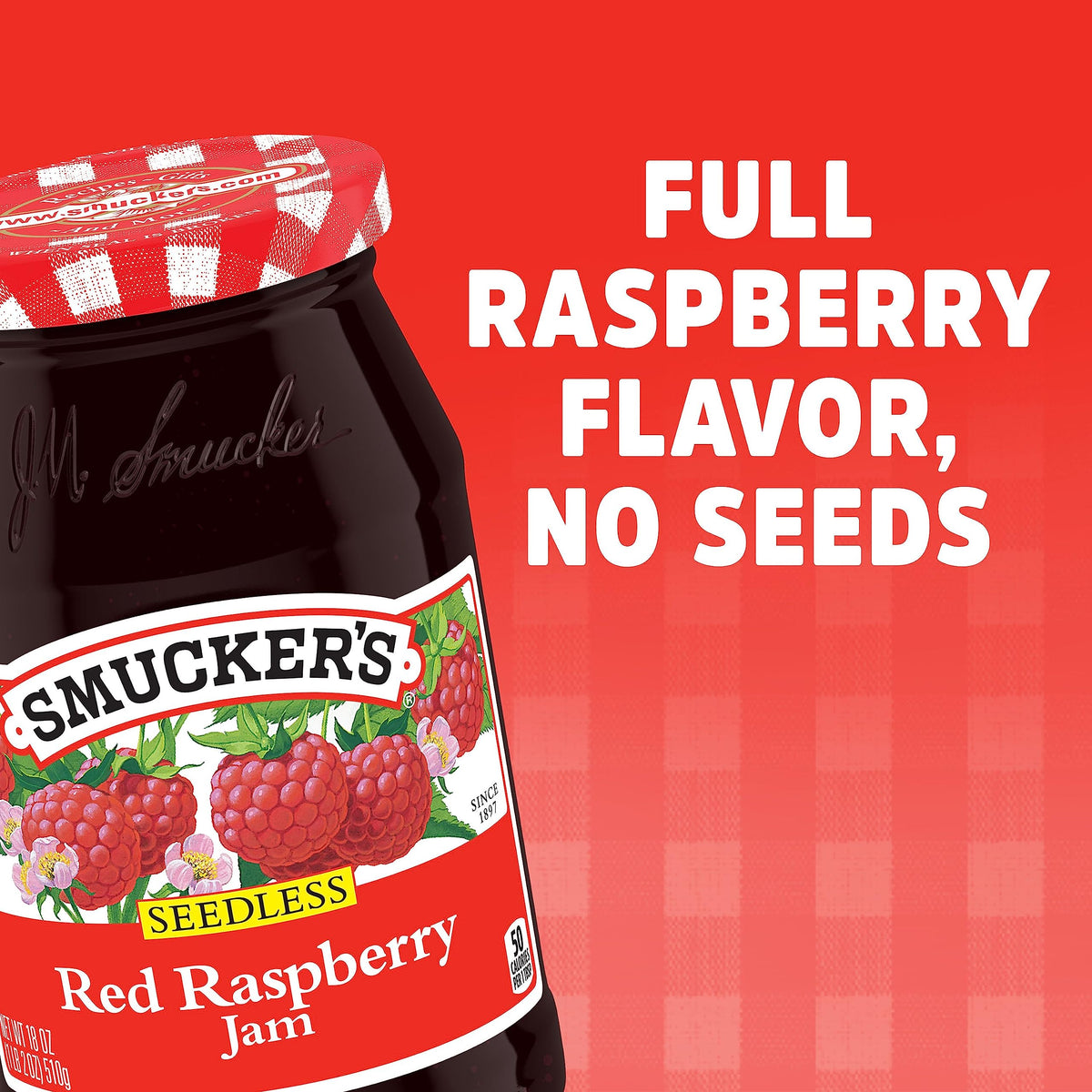 Smucker's Seedless Red Raspberry Jam, 18 Ounces