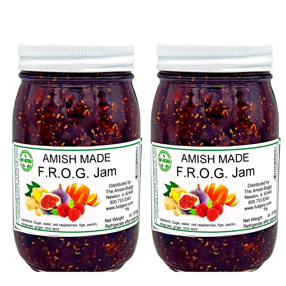 Amish Jam - Two 16 Oz Jars (F.R.O.G.)