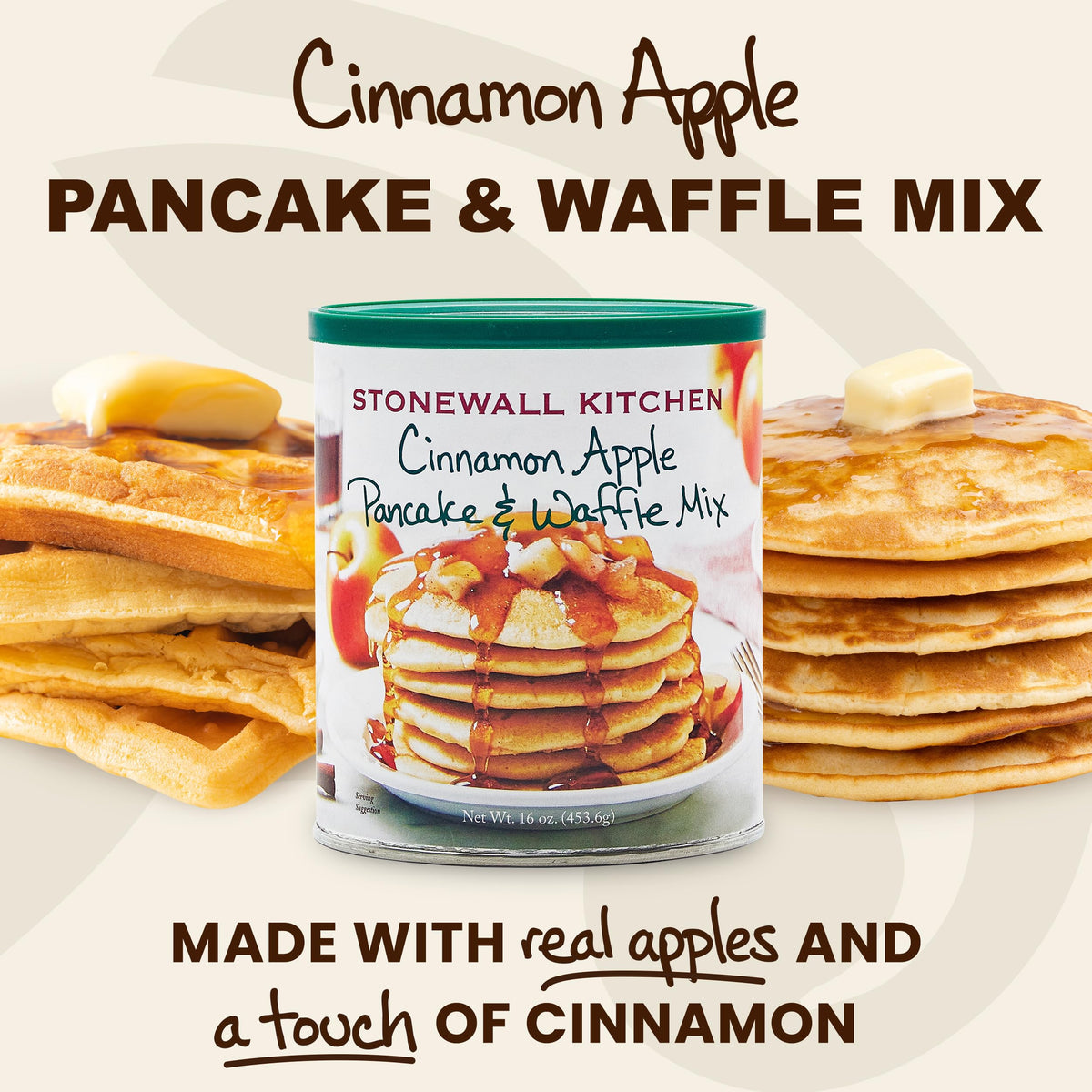 Stonewall Kitchen Cinnamon Apple Pancake & Waffle Mix, 16 Ounces